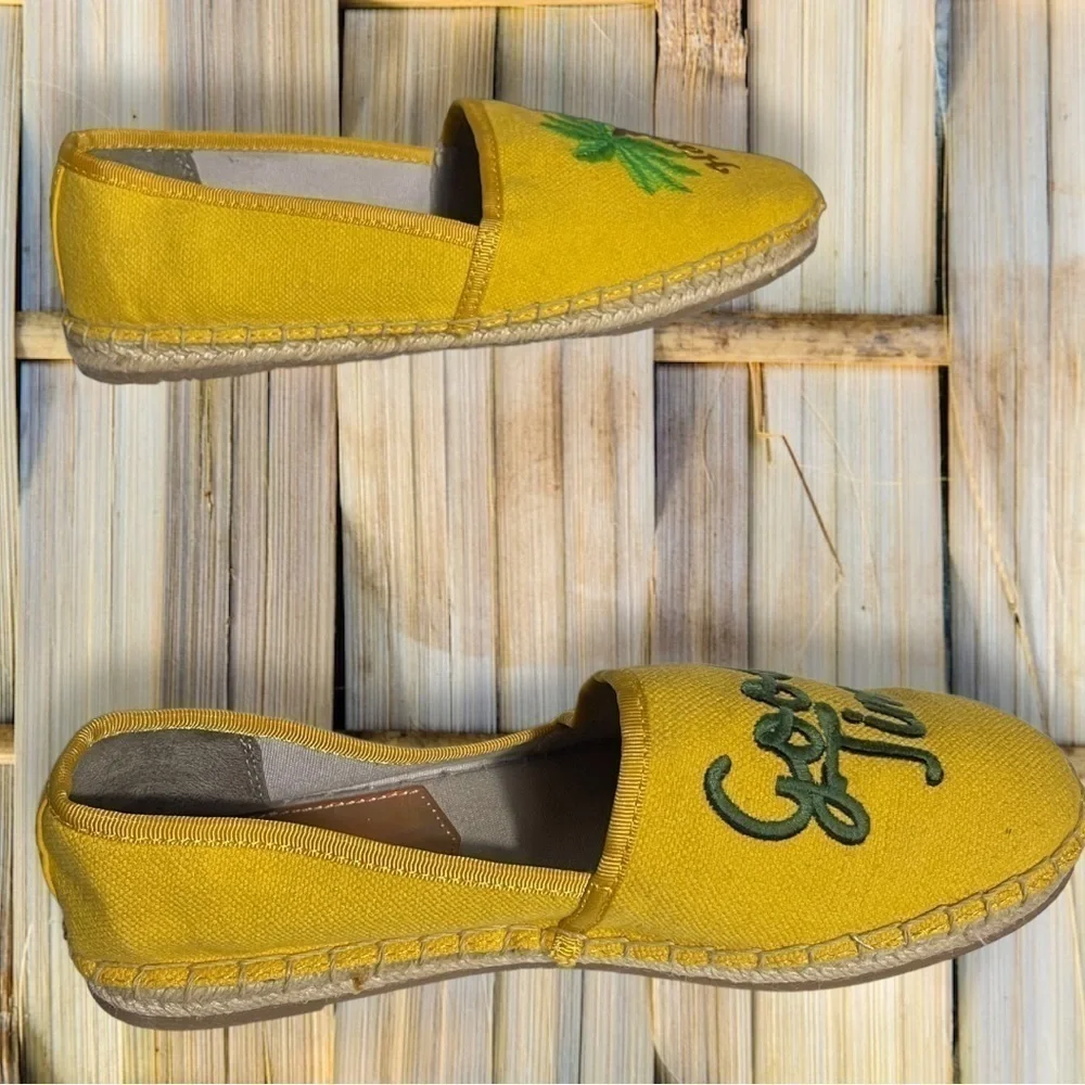 Circus by Sam Edelman Leni Havana Good Time Yellow Espadrille Flats Size 7.5